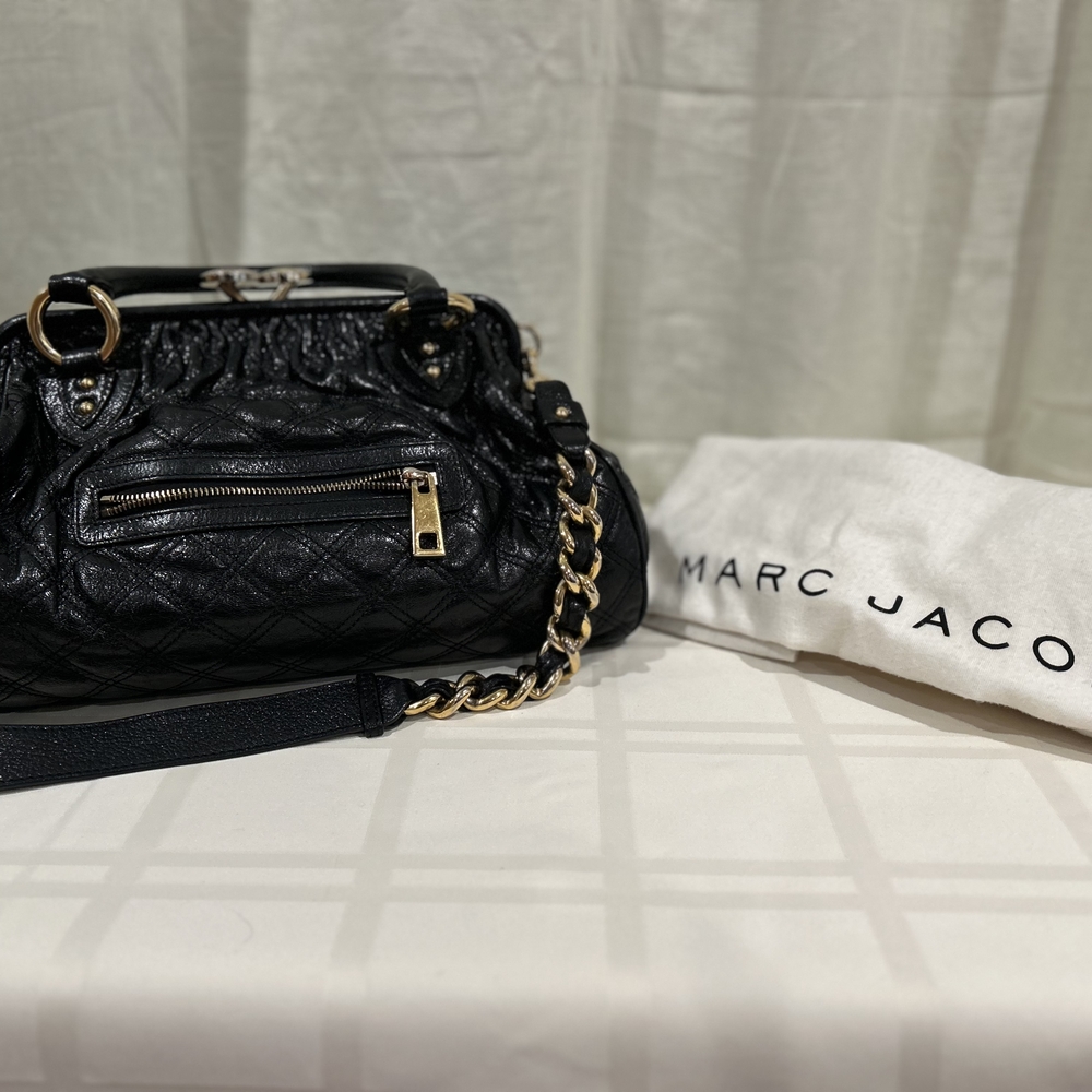 Marc Jacobs Black Quilted Leather Handbag